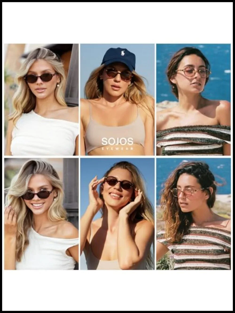 Retro Oval Round Polarized Sunglasses for Women Men, Small Chic Vintage Sunnies